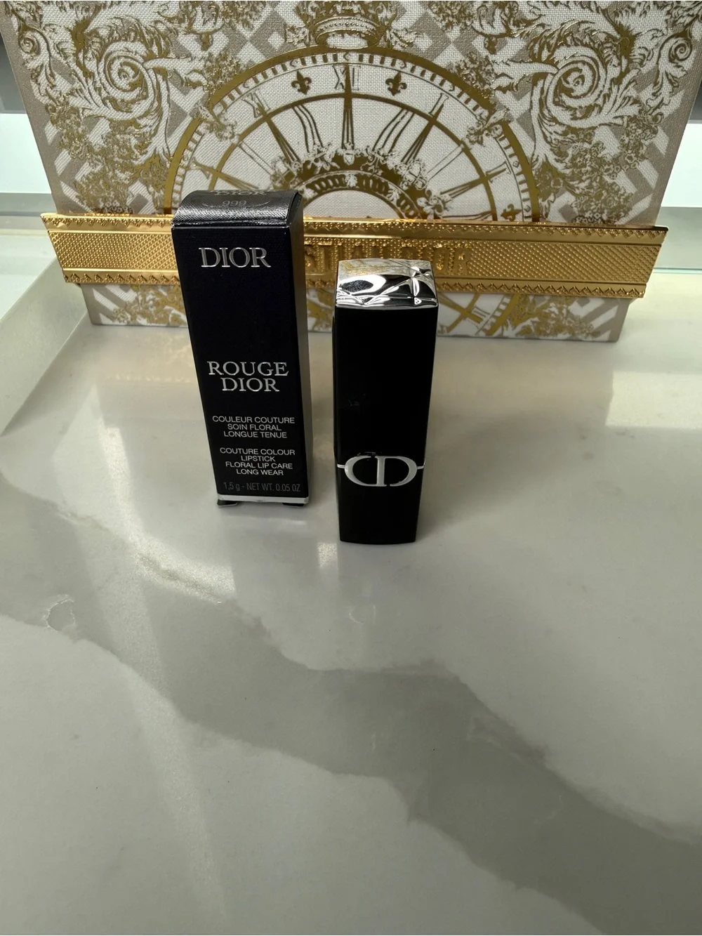 Dior Rouge Dior Lipstick — Black Case